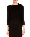 Oscar Tie-Back Blouse, Black