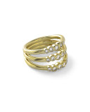 18k Glamazon Stardust Diamond Triple Starlet Ring