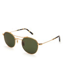 Orleans Polarized Metal Universal-Fit Sunglasses, Gold