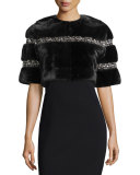 Beaded Mink-Fur Bolero