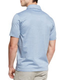 Stretch-Cotton Polo Shirt, Light Blue