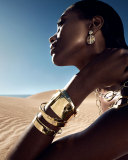 18K Gold Senso Thin 28-Stone Bangle with Diamonds (.68ctw)