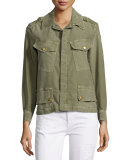 The Slanted-Pocket Military Jacket, Army Green