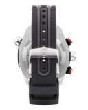 47mm ProDiver Chronograph Watch with Rubber Strap, Black/Silver
