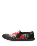 Men's Printed Canvas Slip-On Sneaker