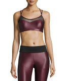 Breaker Versatility Sports Bra, Wine/Black