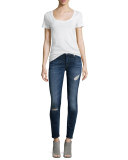 Halle Super-Skinny Jeans, Dark Authentic Indigo