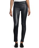 Lamb Leather Leggings, Sapphire