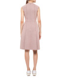 Keyhole Sleeveless A-Line Dress