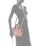 Regan Micro Leather Satchel  Bag, Vintage Pink