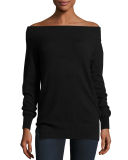Cashmere Off-the-Shoulder Sweater