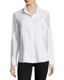 Josie Burnout Button-Down Blouse
