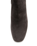 Bowin Suede Ankle Boot, Pewter