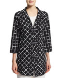 Gridlock Easy Shirt with Drama Buttons, Plus Size
