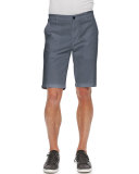 Griffin Flat-Front Shorts, Blue 