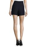 Belted Crepe Skort, Marine Foncé