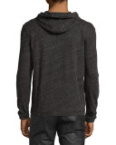 Marled Knit Pullover Hoodie, Coal
