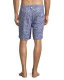 Paisley Swim Trunks, Navy