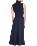Sleeveless Belted Gilet Dress, Dusk