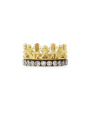 18k Gold & Midnight Diamond Crown Ring