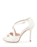 fensano strappy satin sandal, ivory