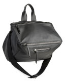 Pandora Leather Crossbody Bag, Black