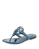 Miller Flat Patent Sandal, Province Blue