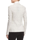 Izza Knit Double-Breasted Jacket, Putty/Multi