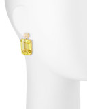 Gossip Pavé Diamond & Lemon Quartz Earrings