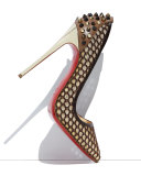 Guni Knotted 100mm Red Sole Pump, Marron Glace