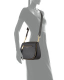 Recruit Leather Saddle Bag, Black