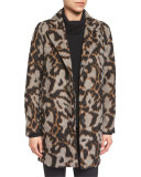 Camille Short Animal-Print Cocoon Jacket, Multicolor