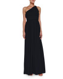 One-Shoulder Ruched Gown 