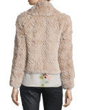 Sela Rabbit-Fur Tie-Neck Jacket,