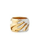 18k Gold Diamond Sun Ray Ring