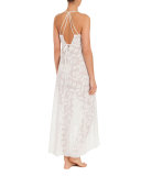 Opal Floral-Print Nightgown, White