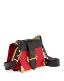 Cahier Notebook Shoulder Bag, Red/Black (Fuoco/Nero)