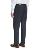 Puppytooth Check Straight-Leg Trousers