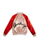 Bartinstead Satin Colorblock Varsity Jacket,