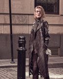 Zebra-Appliqué Organza Coat, Date