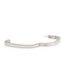 Princess 18K White Gold Narrow Single-Row Diamond Bangle