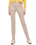 Melissa Stretch Flannel Pleated Slim Pants, Ivory