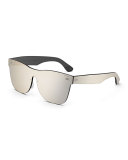 Tuttolente Classic Unit Square Sunglasses, Ivory