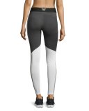Racing Colorblock Performance Leggings, Chalk/Charcoal/White