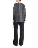Side-Zip Twill Trousers