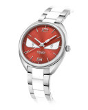 Stainless Steel Fendi Bug Watch, Red