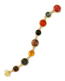 Venetian Glass Intaglio Tennis Bracelet, Neutral