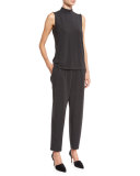 Drawstring Slouchy Jersey Pants 