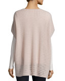 Short-Sleeve Open-Weave Cashmere Cardigan