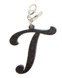 Alphabet T Bag Charm, Starlight Silver